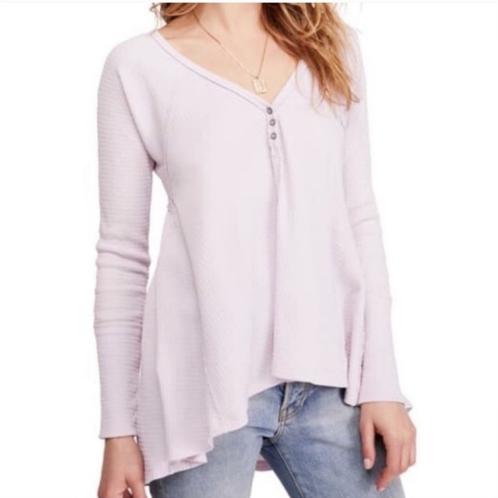 Free People Citrine Top Textured Cotton Blend